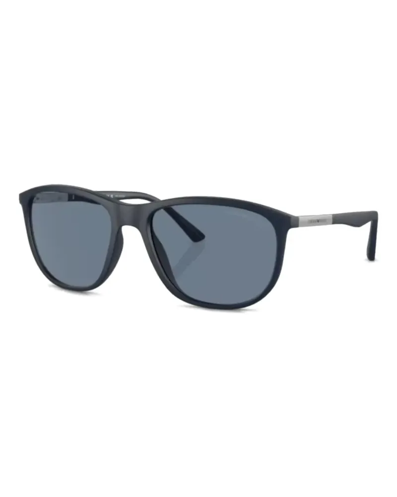 Emporio Armani Sonnenbrille mit eckigem Gestell - Blau Blau