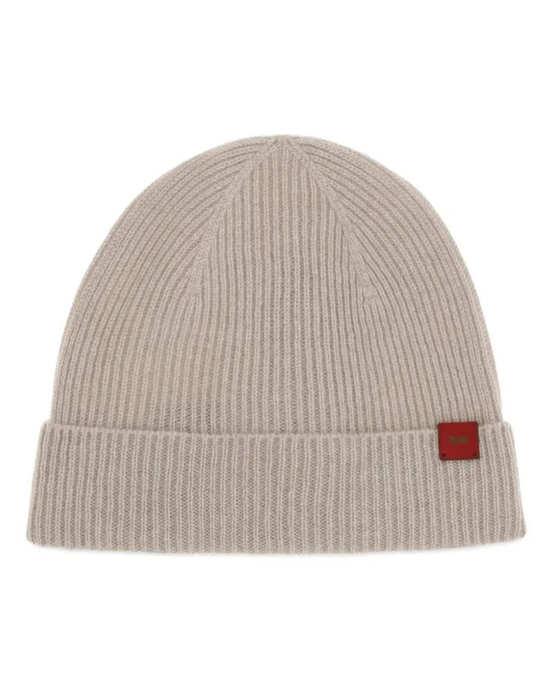 Kiton ribbed-knit beanie hat - Nude Nude