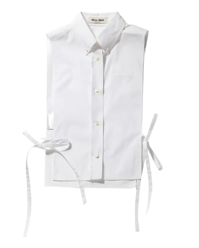 Miu Miu Hemd mit Schnürung - Weiß Weiß