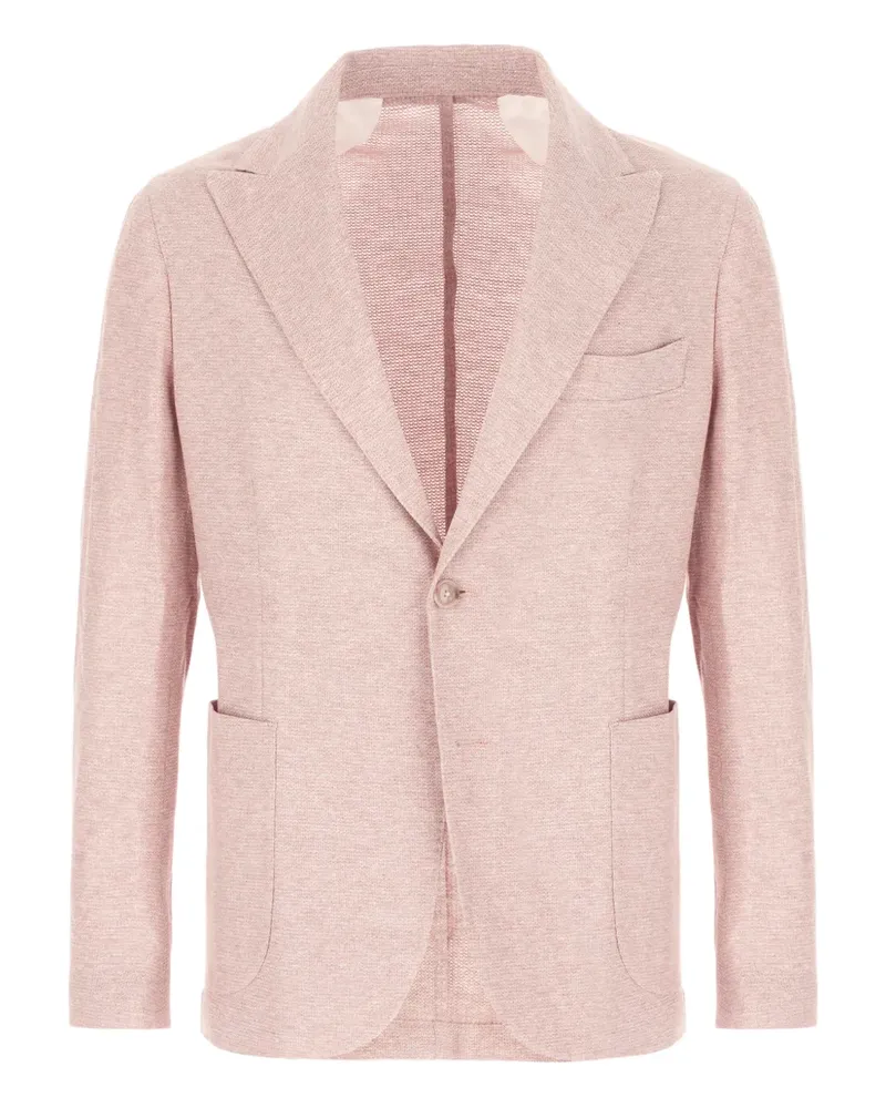 BARBA Einreihiges Sakko mit steigendem Revers - Rosa Rosa