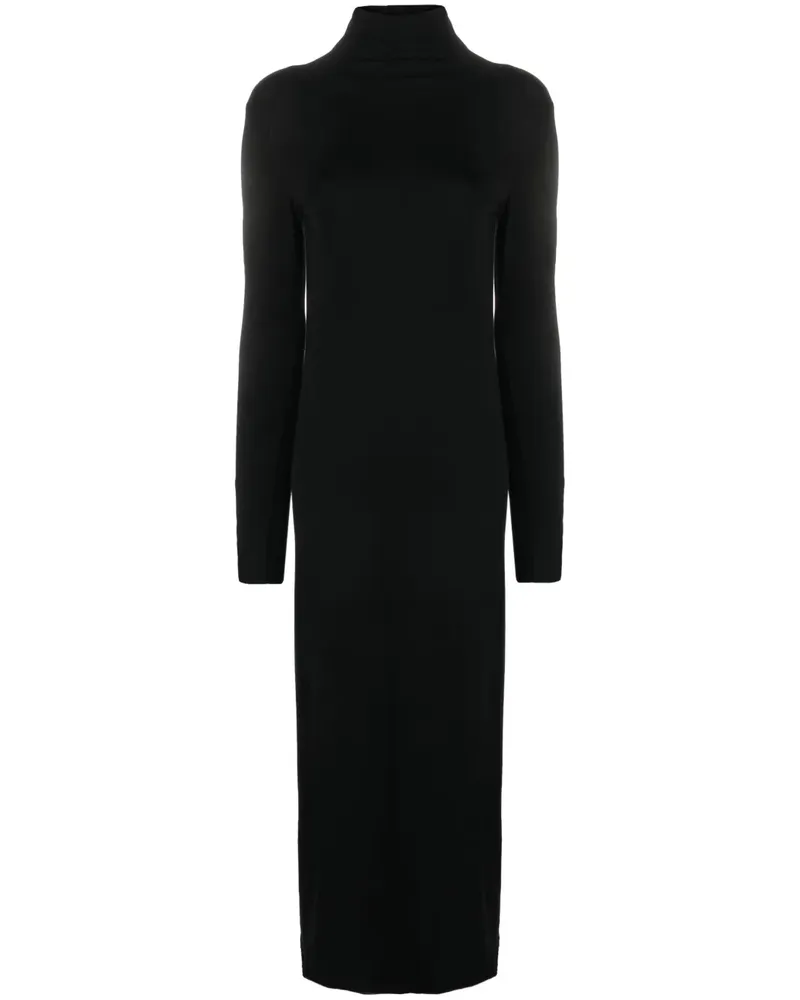 THOM KROM Maxikleid mit Rollkragen - Schwarz Schwarz