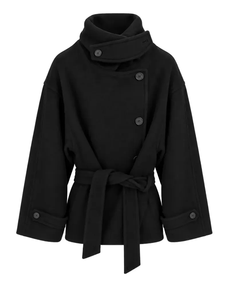 JUUN.J belted button-up jacket - Schwarz Schwarz