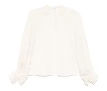 Bluse mit Stehkragen - Nude