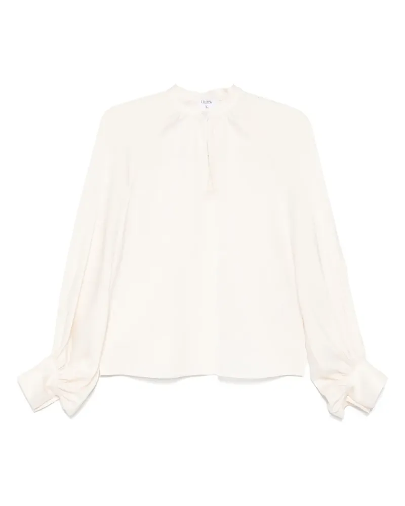 Filippa K Bluse mit Stehkragen - Nude Nude
