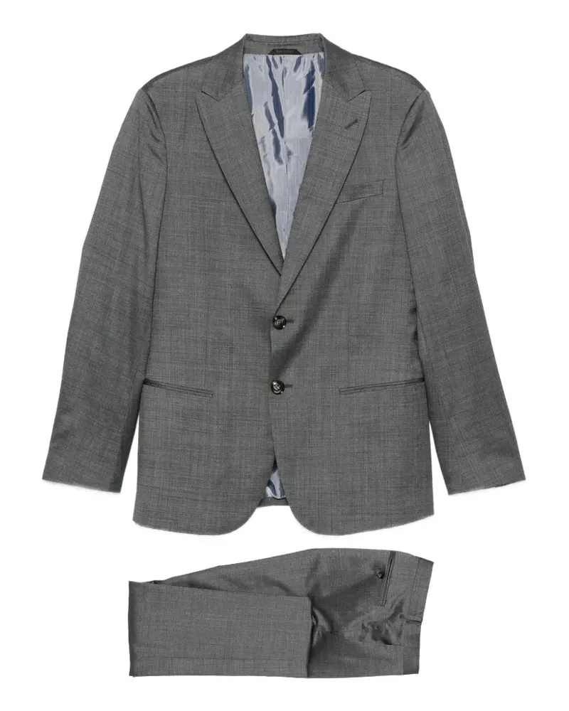Giorgio Armani single-breasted notch-lapel suit - Grau Grau