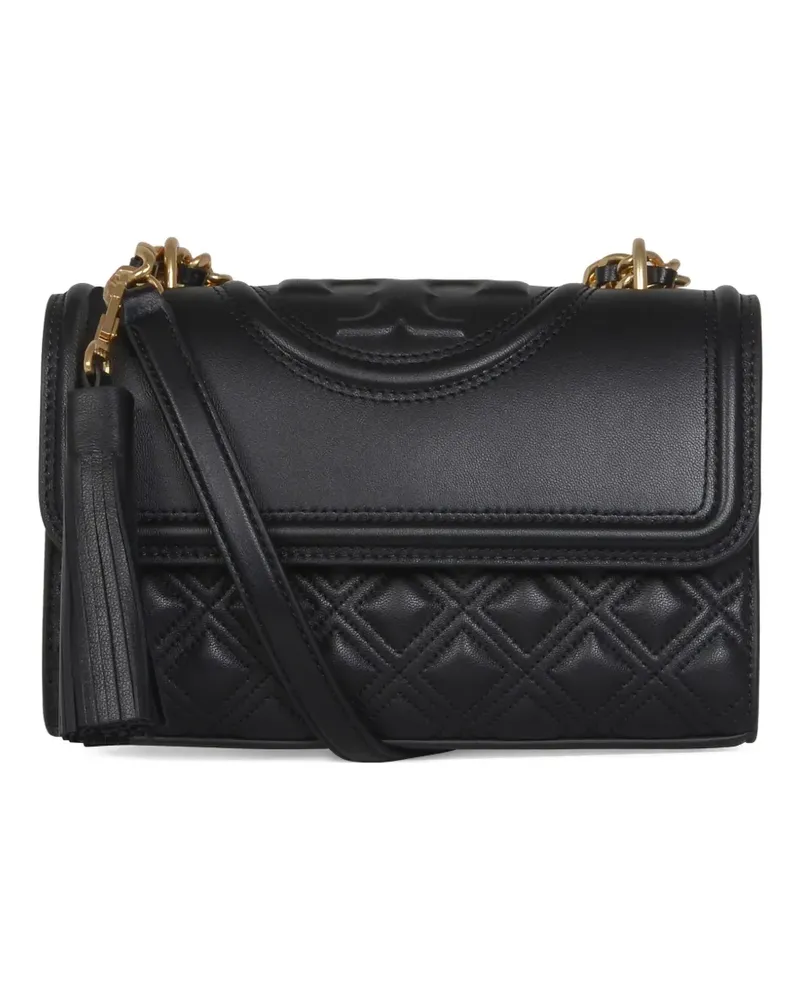Tory Burch Gesteppte Schultertasche mit Quasten - Schwarz Schwarz