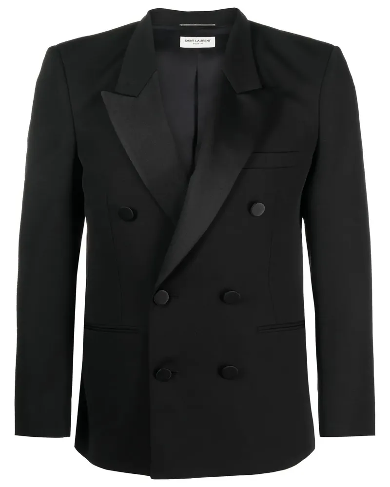 Saint Laurent Doppelreihiges Sakko - Schwarz Schwarz