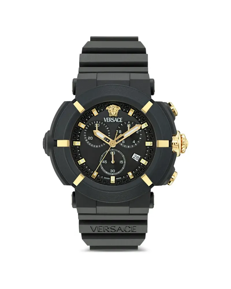 Versace Real Active Chrono 45mm - Schwarz Schwarz