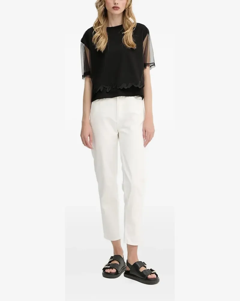 Armani Exchange Cropped-Jeans - Weiß Weiß