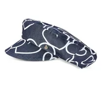 Gemusterter Penelope Hut - Blau