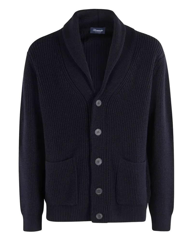 Drumohr  Cardigan mit Schalkragen - Blau Blau