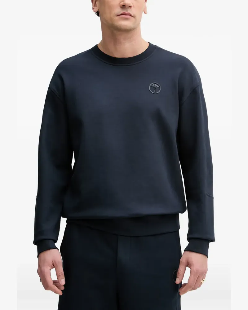 JOOP! logo-patch crew-neck sweatshirt - Blau Blau