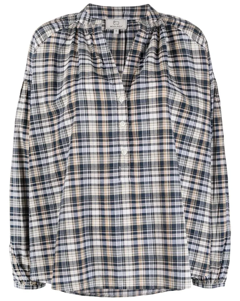 Woolrich Kariertes Hemd - Blau Blau