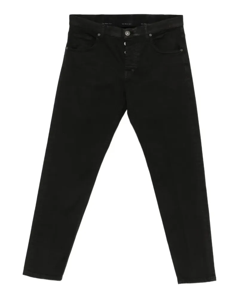 MICHAEL COAL logo-patch jeans - Schwarz Schwarz