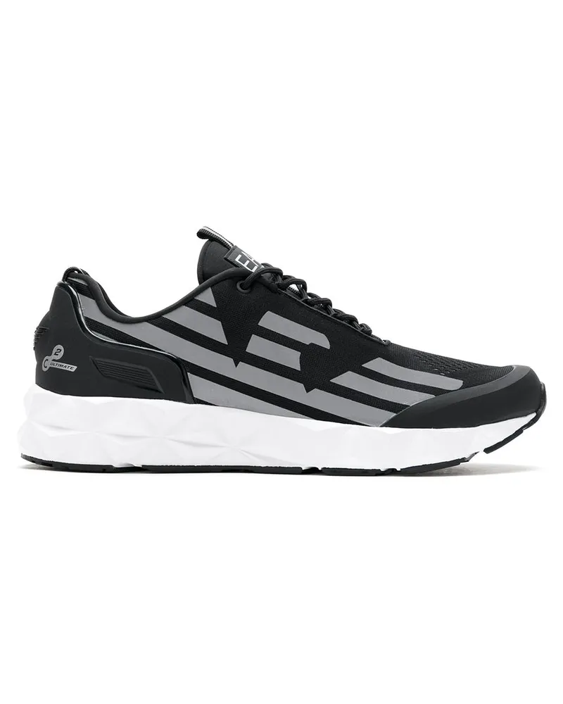 EA7 Sneakers mit Schnürung - Schwarz Schwarz