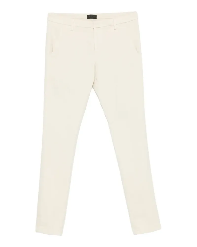 Dondup logo-plaque slim-fit trousers - Nude Nude