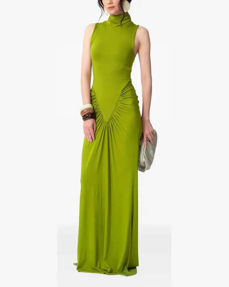 CONCEPTO Rivera ruched sleeveless maxi dress - Grün Grün