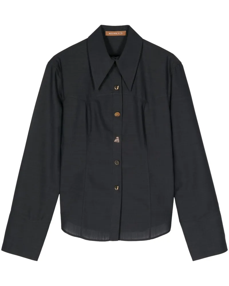 REJINA PYO Camille Hemd - Grau Grau