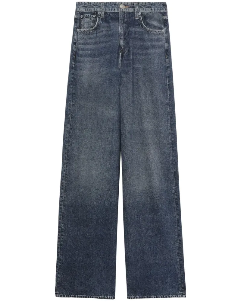 Rag & Bone Halbhohe Wide-Leg-Jeans - Blau Blau