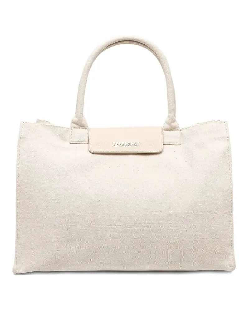 REPRESENT Shopper mit Logo-Schild - Nude Nude