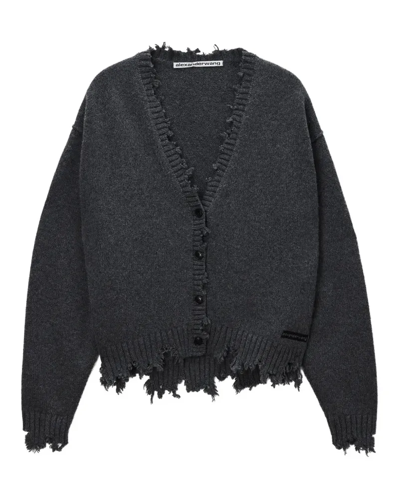 Alexander Wang grunge V-neck cardigan - Grau Grau