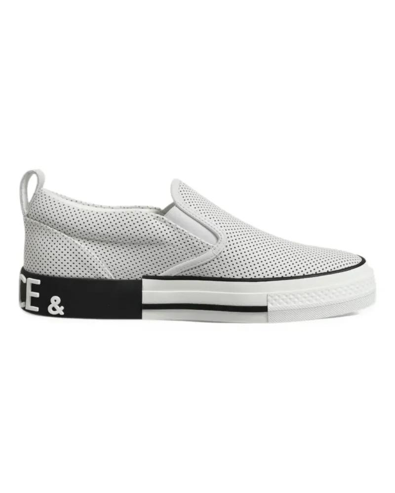 Dolce & Gabbana Perforierte Custom 2.Zero Slip-On-Sneakers - Weiß Weiß