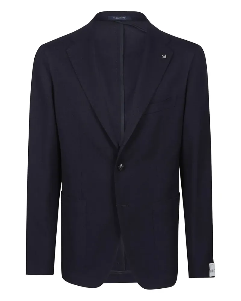 Tagliatore single-button wool blazer - Blau Blau