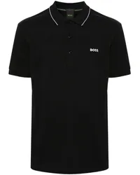 HUGO BOSS Poloshirt mit Logo-Print Schwarz