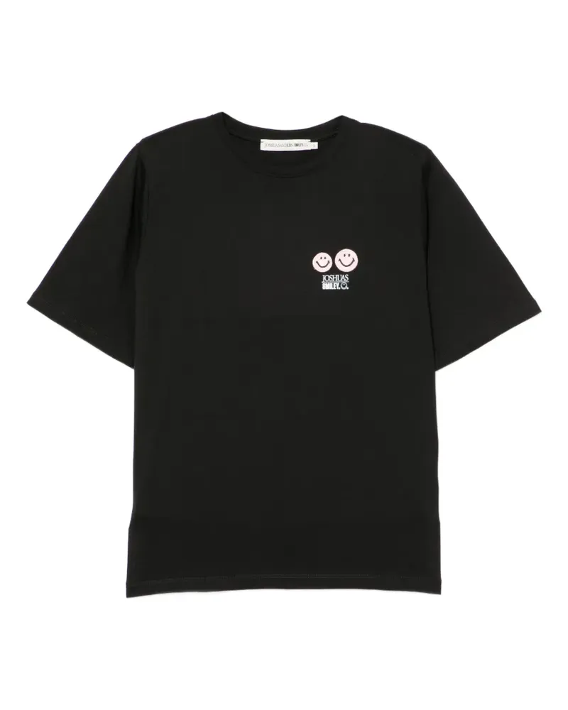 Joshua Sanders T-Shirt mit Smiley-Print - Schwarz Schwarz