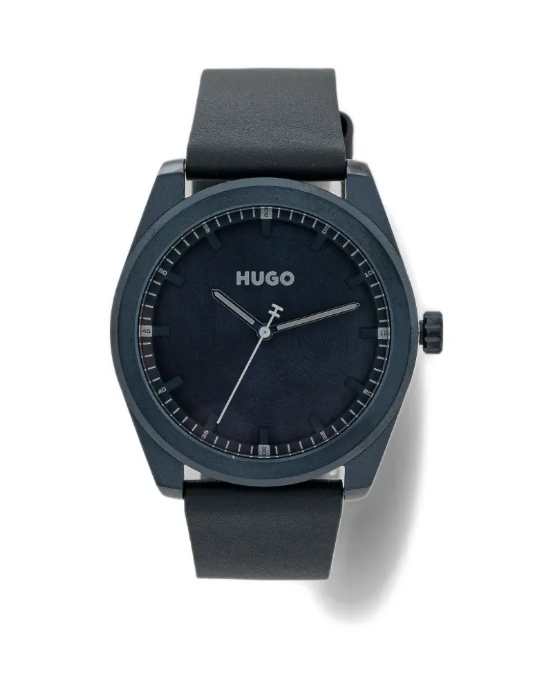 HUGO BOSS Armband aus Leder 42mm - Blau Blau