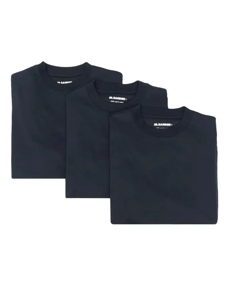 Jil Sander T-Shirts mit Logo-Detail (3er-Set) - Blau Blau