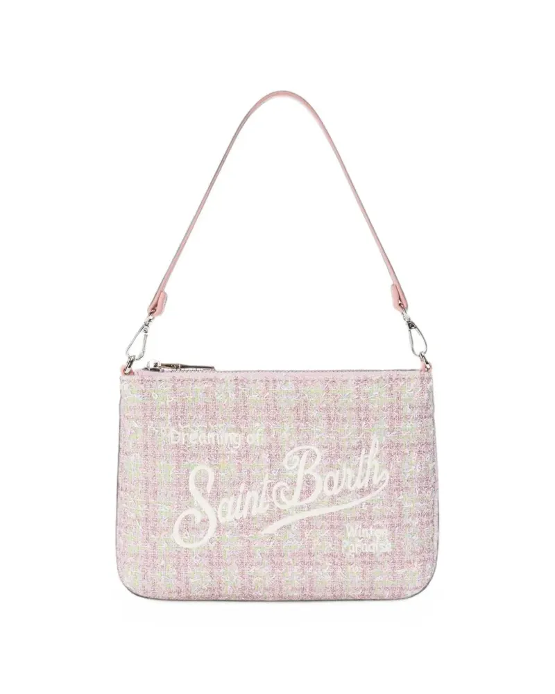 MC2 Saint Barth mini Parisienne lurex-embroidered clutch bag - Rosa Rosa