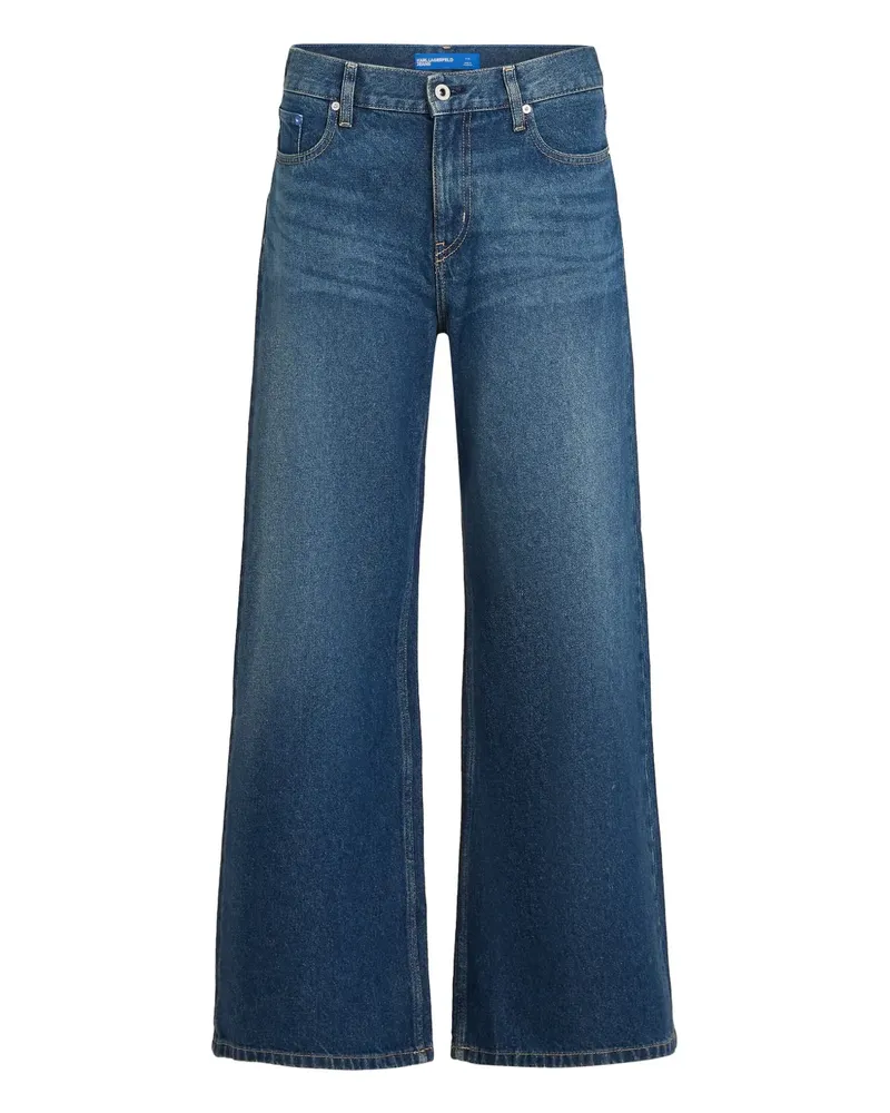 Karl Lagerfeld Jeans mit weitem Bein - Blau Blau