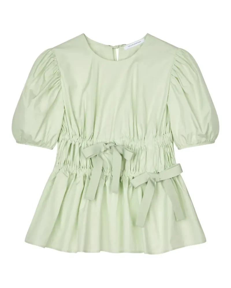 Cecilie Bahnsen Freya Bluse mit Schößchen - Grün Grün