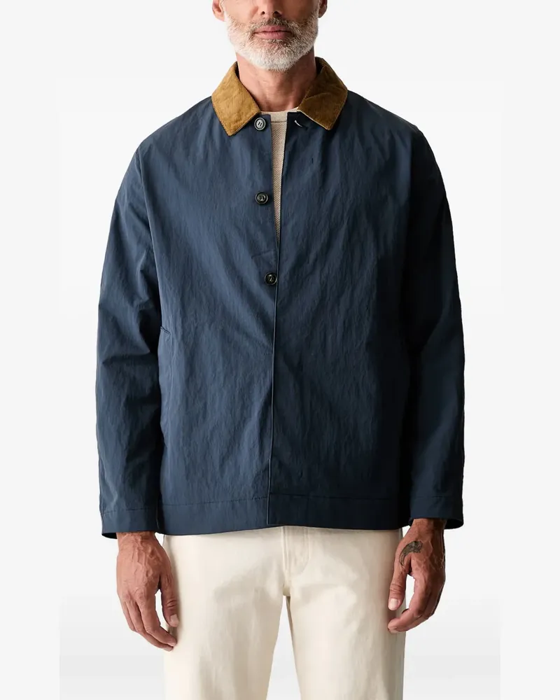 Barbour Rokig corduroy-collar jacket - Blau Blau