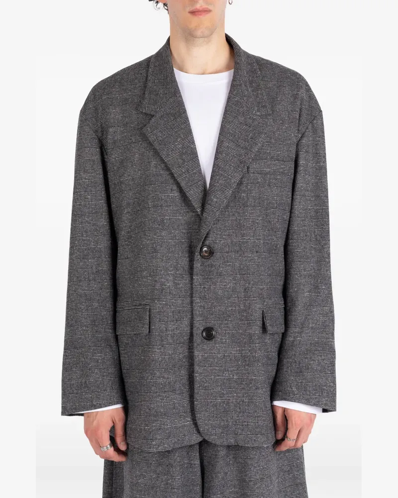 Société Anonyme checked wool blazer - Grau Grau