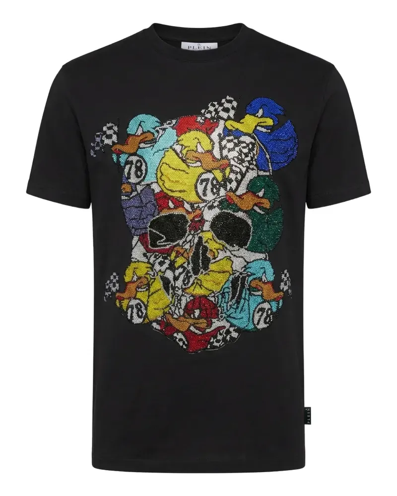 Philipp Plein Plein Ducks Bling T-Shirt aus Jersey - Schwarz Schwarz