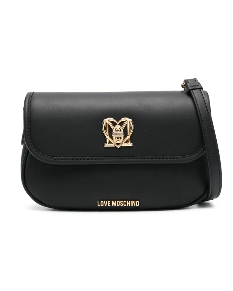 Moschino Schultertasche mit Logo - Schwarz Schwarz
