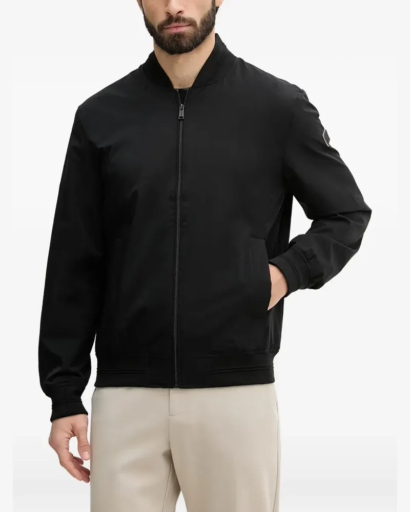 Guess logo-patch bomber jacket - Schwarz Schwarz