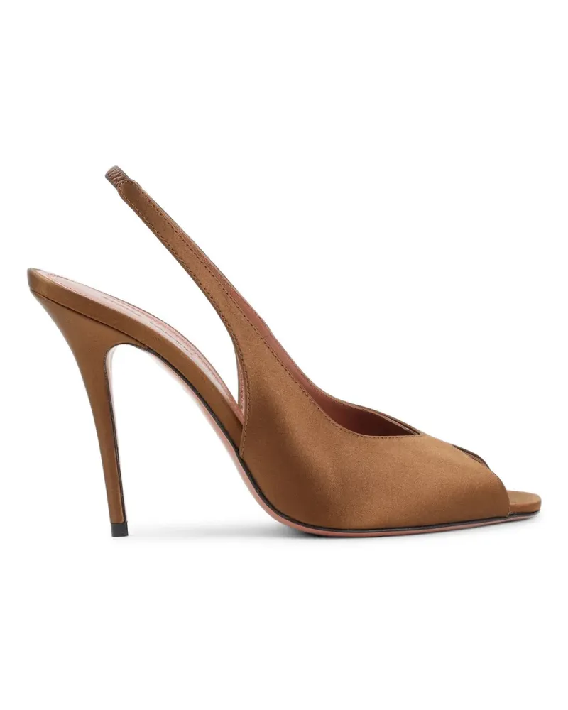 Amina Muaddi slingback open toe sandals - Braun Braun