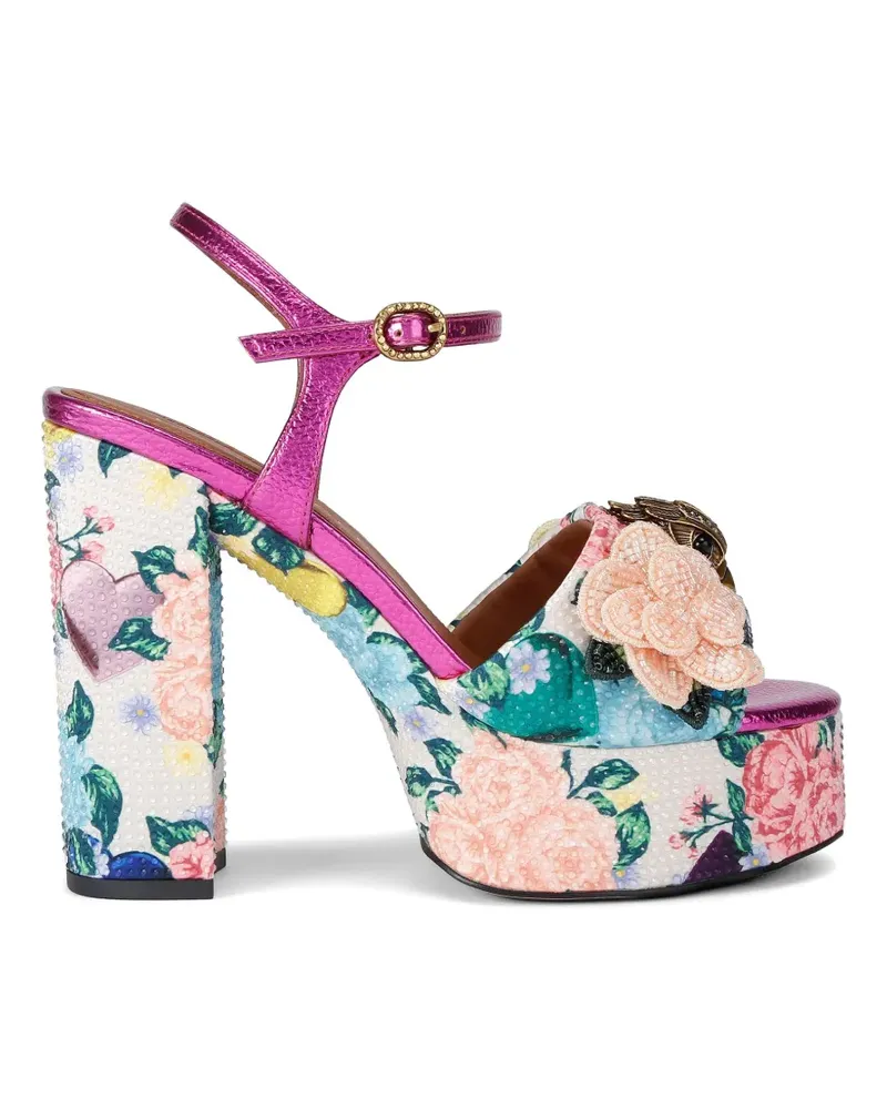 Kurt Geiger Kensington Plateau-Sandalen mit Kristallen - Rosa Rosa