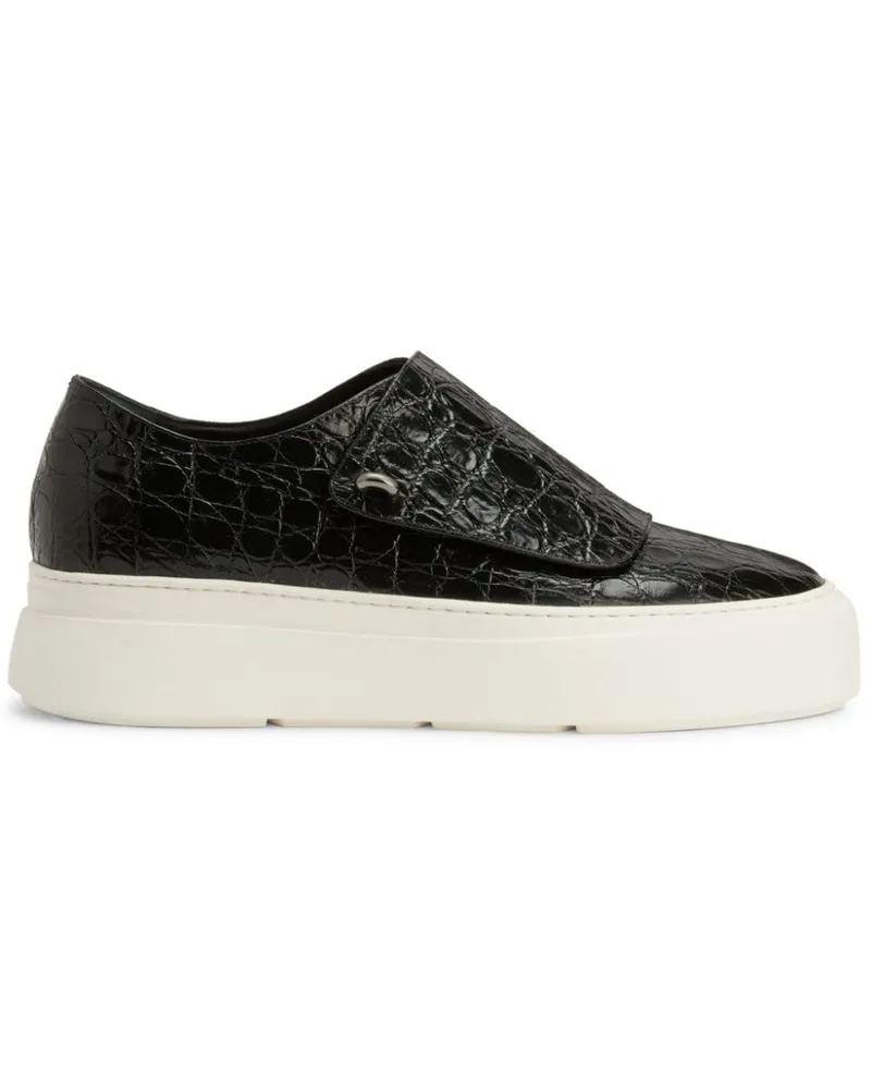 Giuseppe Zanotti Mike Sneakers mit Kroko-Prägung - Schwarz Schwarz