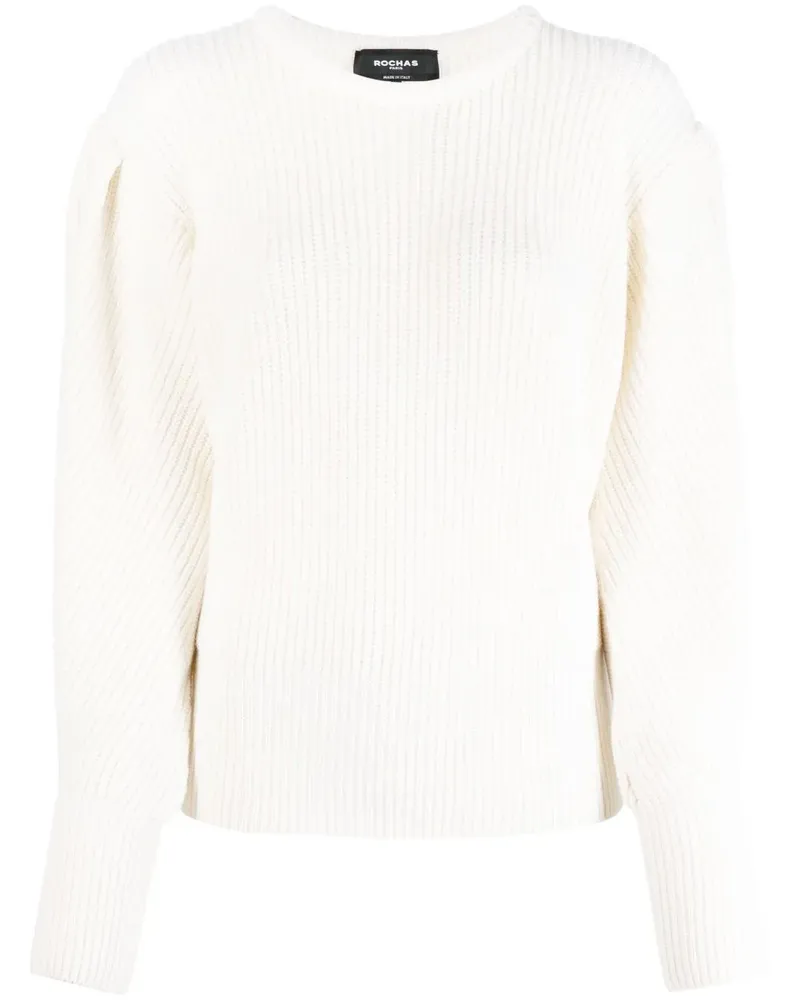 Rochas Gerippter Pullover - Nude Nude
