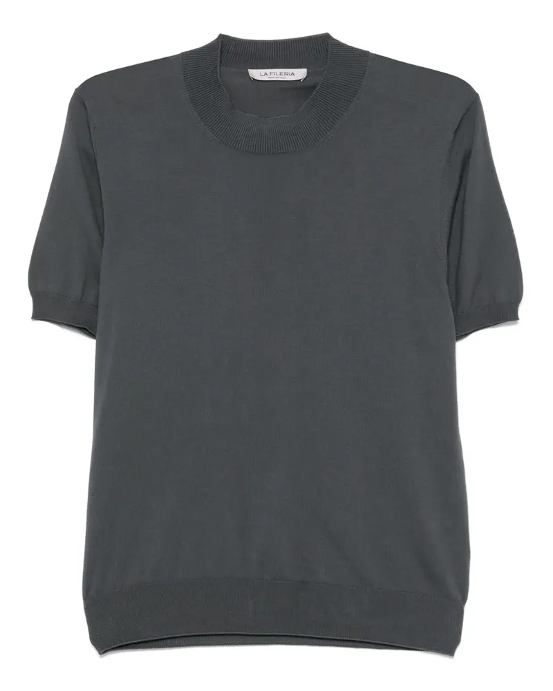 La Fileria Fein gestricktes T-Shirt - Grau Grau
