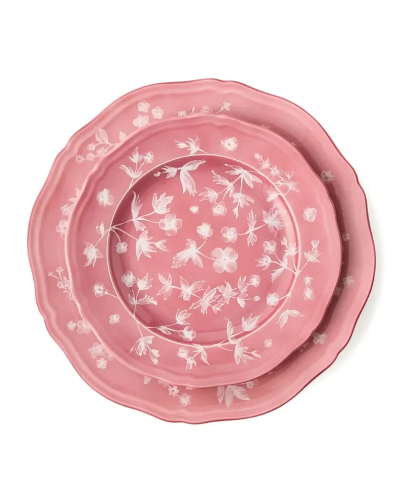 CABANA x GINORI 1735 Dessertteller mit Blumen 21cm - Rosa Rosa