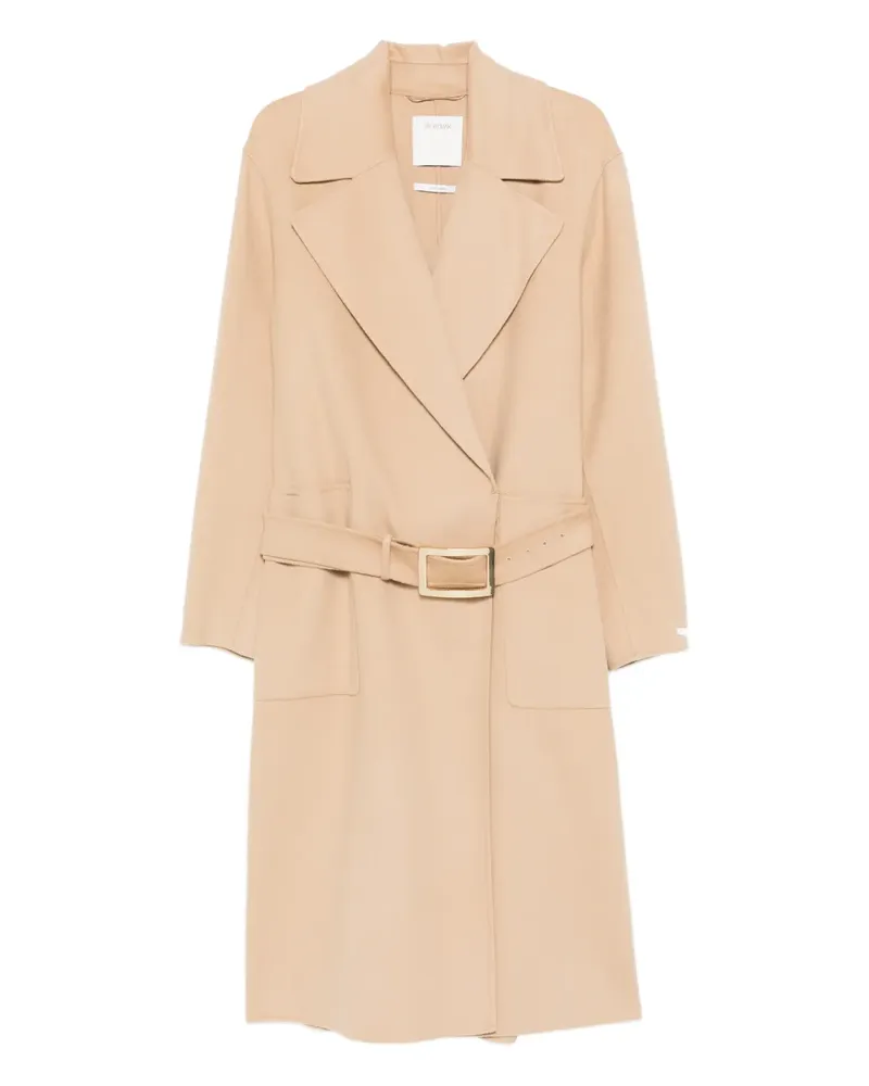 SPORTMAX belted coat - Nude Nude