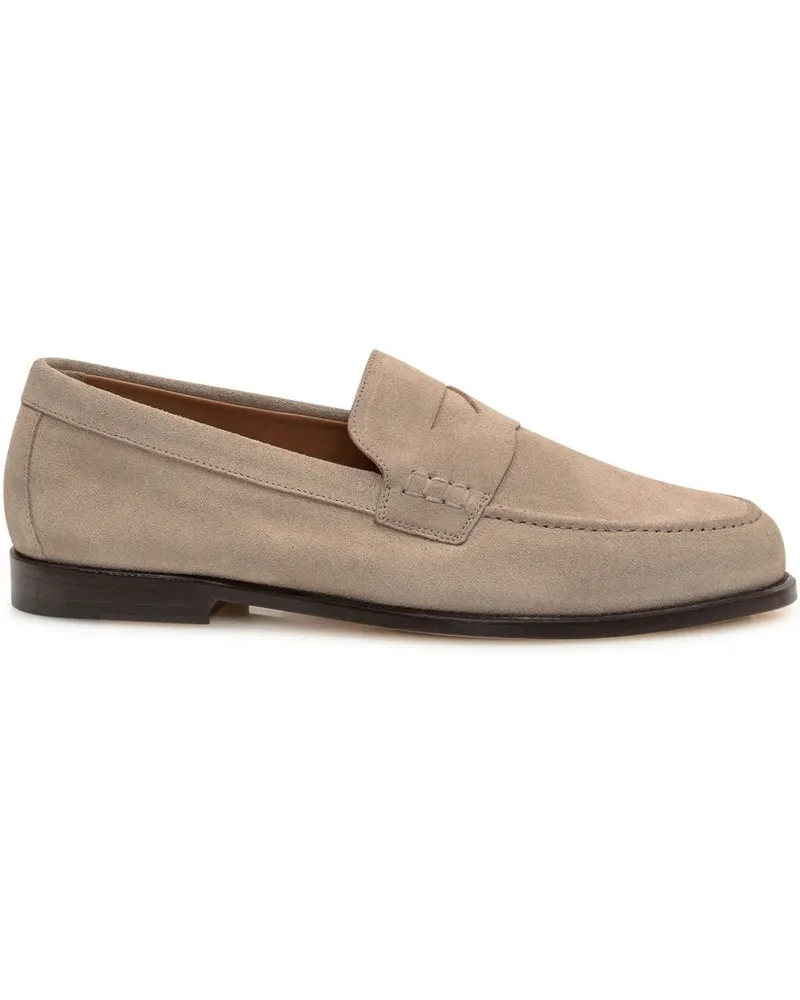 Doucal´s Penny-Loafer aus Wildleder - Nude Nude