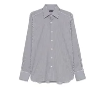 Gestreiftes Hemd - Schwarz