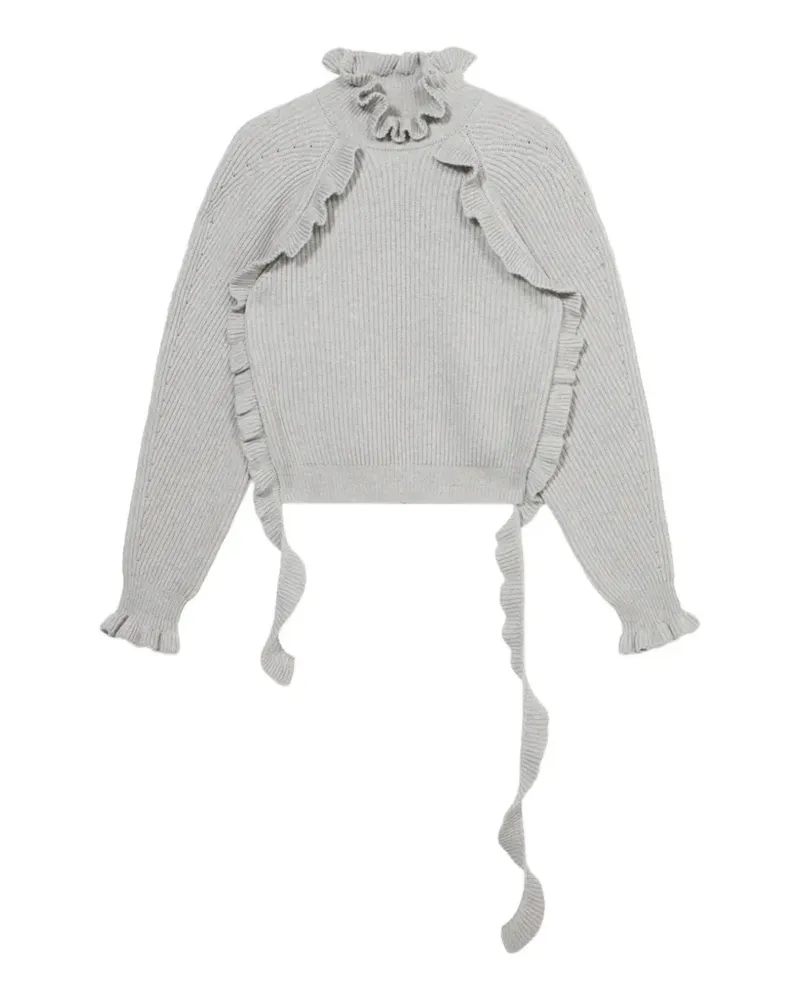 Blumarine Geraffter Pullover - Grau Grau