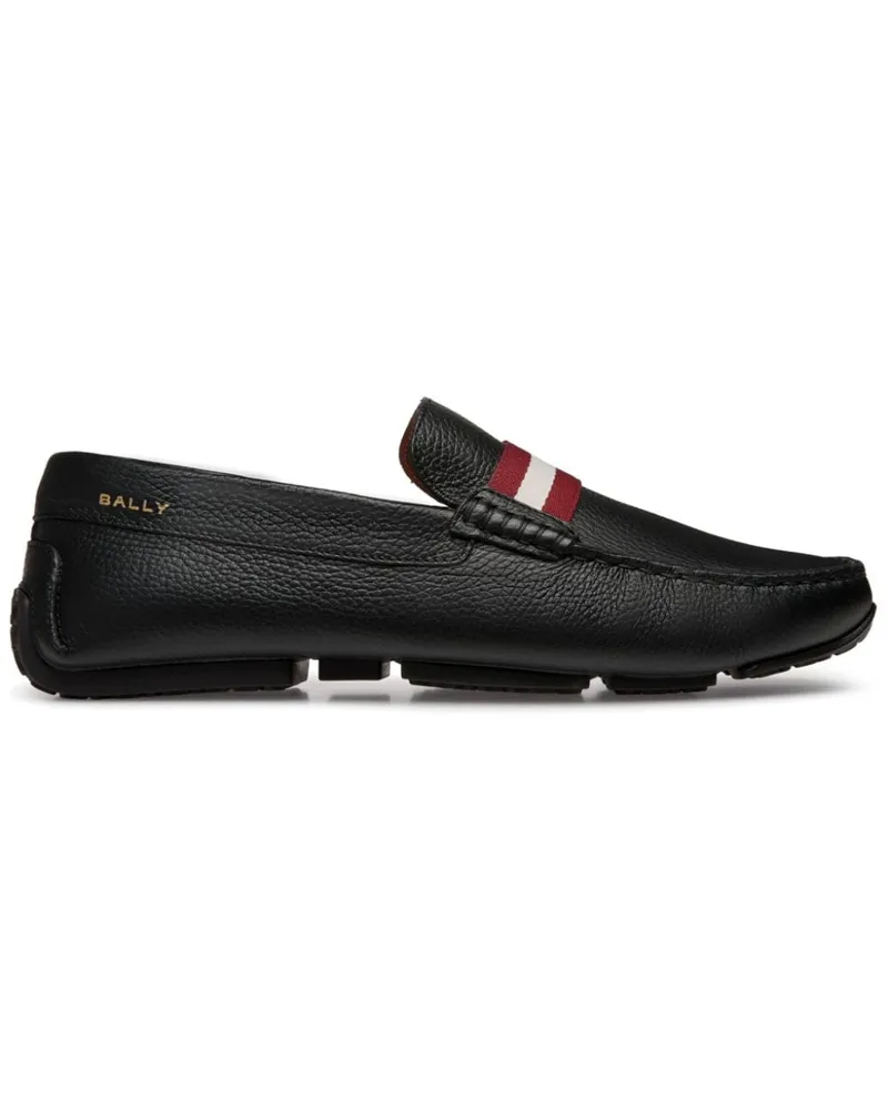 Bally Loafer mit Logo-Print Schwarz